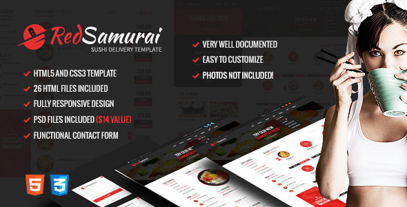 Red Samurai HTML5 and CSS3 Responsive Template