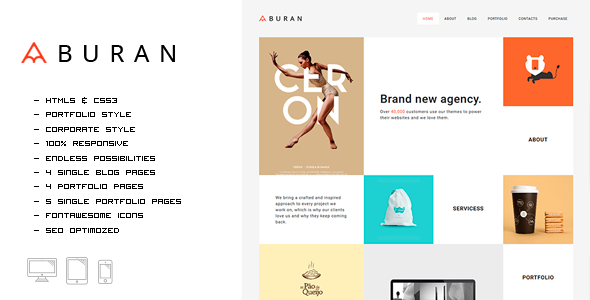 Buran - Smart Portfolio and Business HTML Template