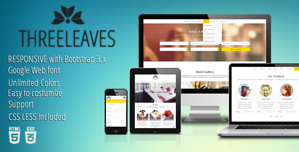 Threeleaves - Responsive Hotel Template