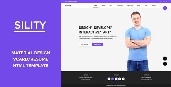 Sility -  vCard, CV & Resume HTML Template