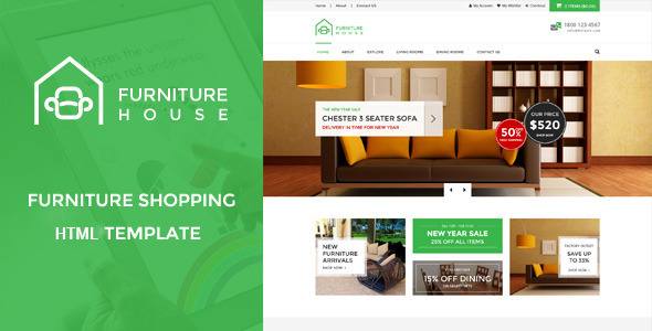 Furniture House - eCommerce Shop HTML Template