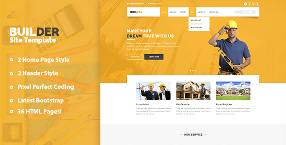 Builder - Construction HTML Template