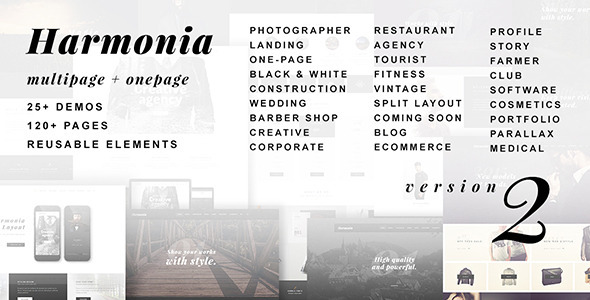 Harmonia - Multipurpose One/Multi-Page Template