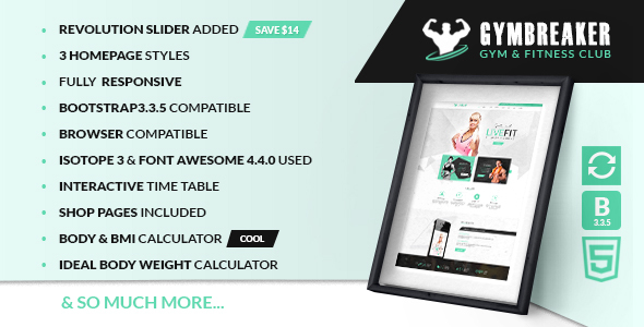 Gymbreaker HTML Template