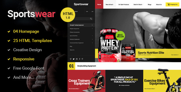 Sportwear - Multi Store Responsive HTML Template