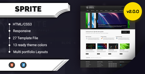 Sprite Theme Portfolio & Business HTML