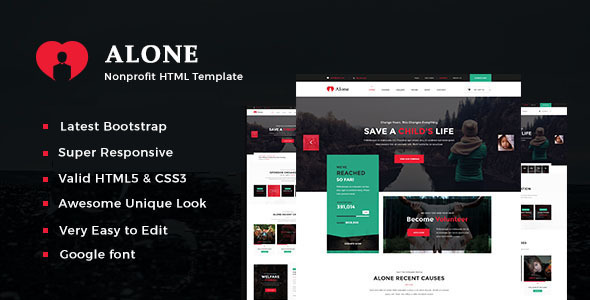 Alone - Charity HTML Template
