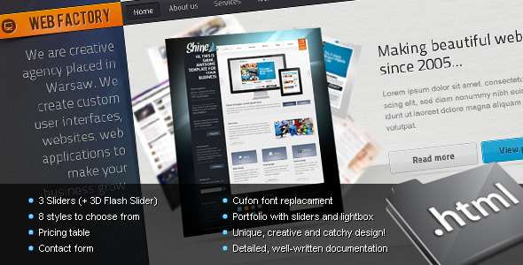 Web factory - Modern & Unique HTML Template