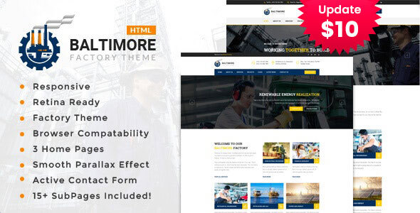 Baltimore Factory - Industrial Business HTML5 Template