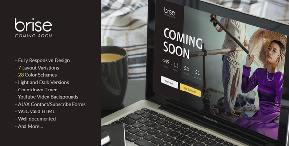 Brise - Responsive Coming Soon Template