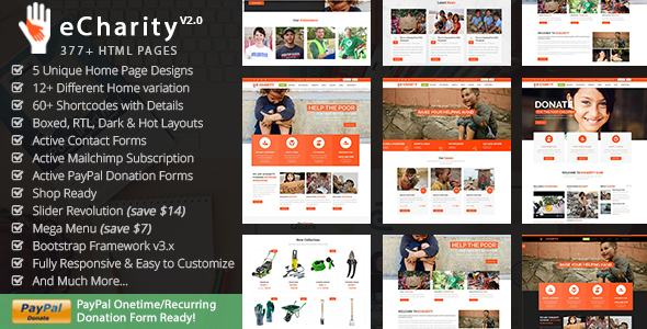 Echarity - Nonprofit HTML Template