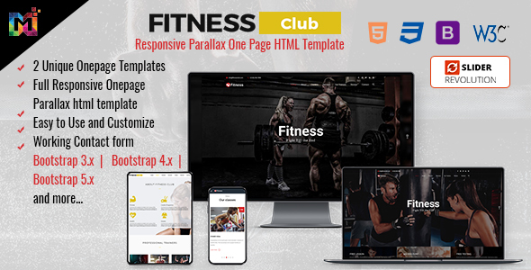 FIT - Responsive Parallax One Page HTML Template