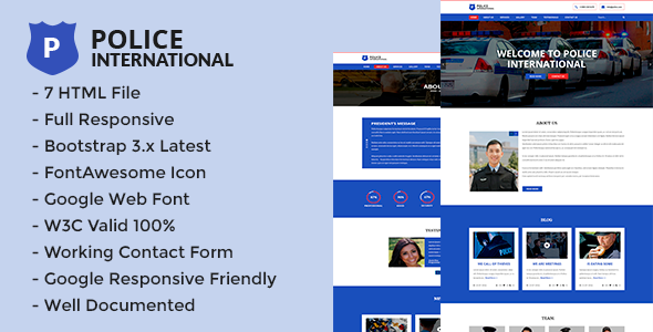 Police - Multi Page Security Agency HTML5 Template.