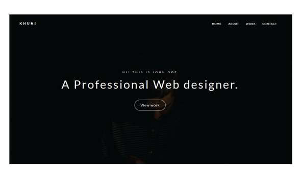 Khuni - Personal Portfolio Template