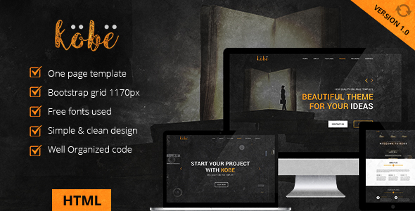 Kobe - One Page HTML Template