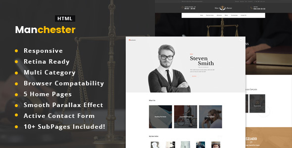 Manchester : Portfolio HTML template