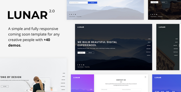 Lunar - Responsive Coming Soon Template