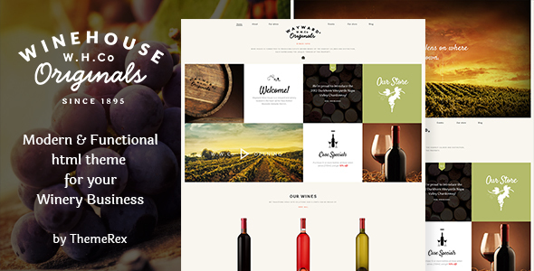 Wine House | Vineyard, Shop & Restaurant Site Template