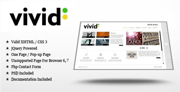 Vivid - jQuery/HTML Template