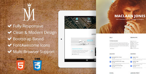 MJ - Creative Resume Template