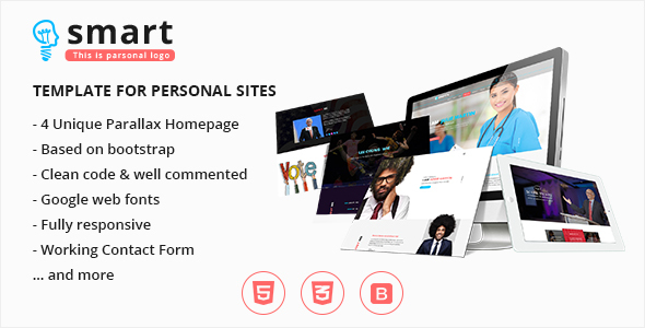 Smart - Personal CV, Politician, Dentist, Athlete, Celebrity Site Template
