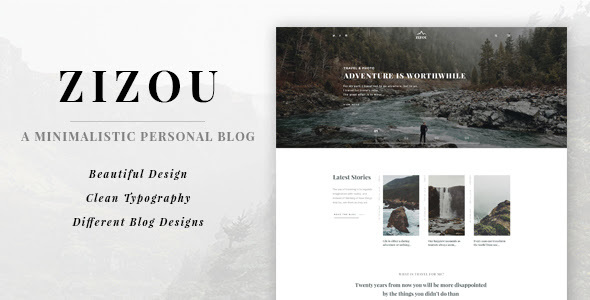 Zizou - A Minimalistic Personal Blog HTML5 Template