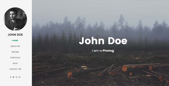 White Space Personal Portfolio & Resume Template