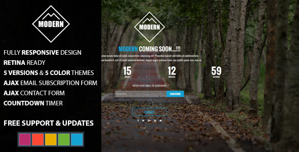 MODERN Coming Soon HTML Template V3