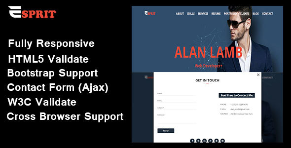 Esprit - Portfolio, Resume and CV