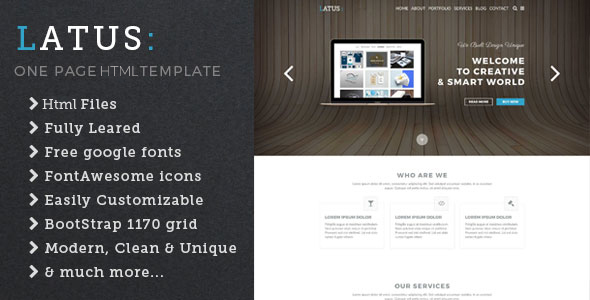 Latus | One Page Portfolio HTML5 Template
