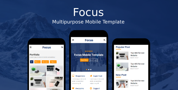 Focus - Multipurpose Mobile Template