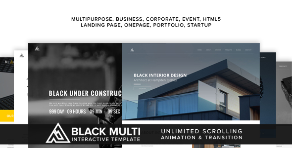 Black Multi Interactive Template