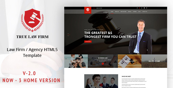 True LAW - Lawyer & Attorney HTML5 Template