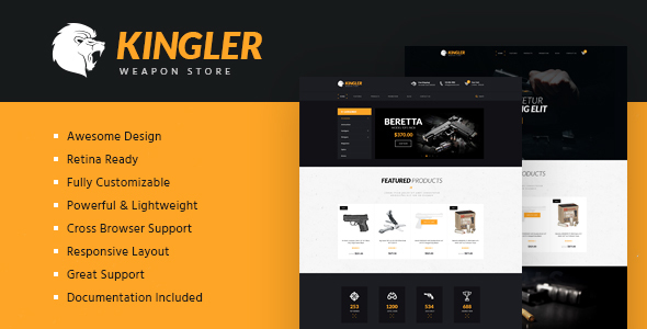 Kingler | Weapon Store & Gun Training Template