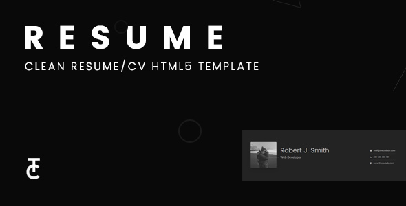 Clean Resume/CV HTML5 Template