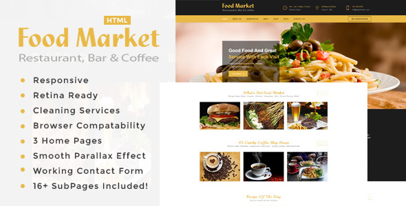 The Food Market | Restaurant HTML Template