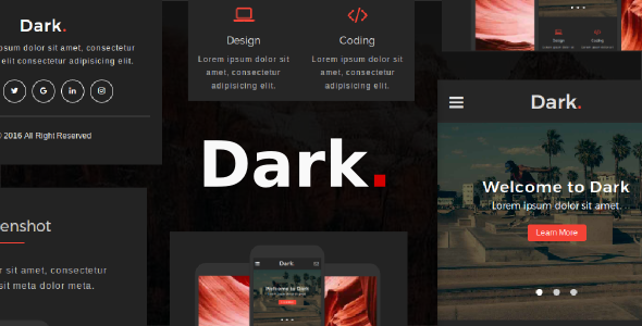Dark - Multipurpose Mobile Template