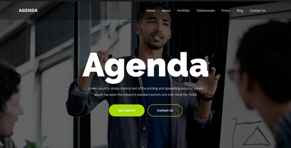 Agenda - One Page Parallax Template