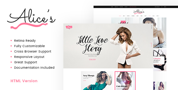 Alice's | Lingerie Store HTML Template