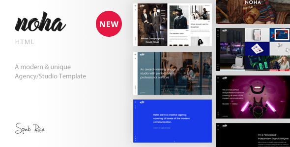 Noha - A modern & unique Agency / Studio Template