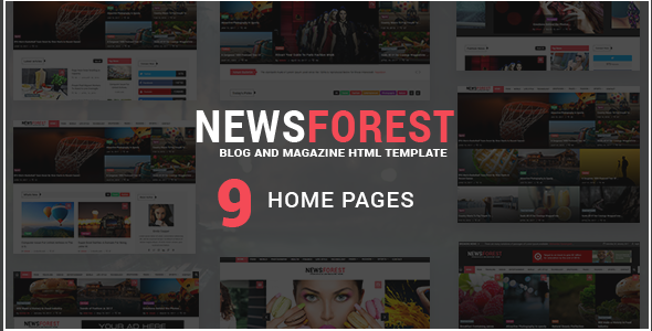 NewsForest -  Magazine / Blog HTML Template + RTL