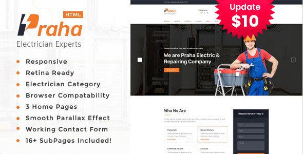 Praha - Electrician Experts HTML Template