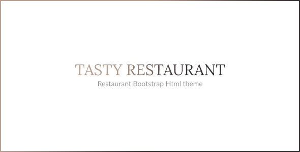 TASTY - RESTAURANT HTML TEMPLATE