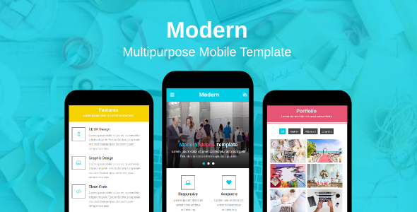 Modern - Multipurpose Mobile Template