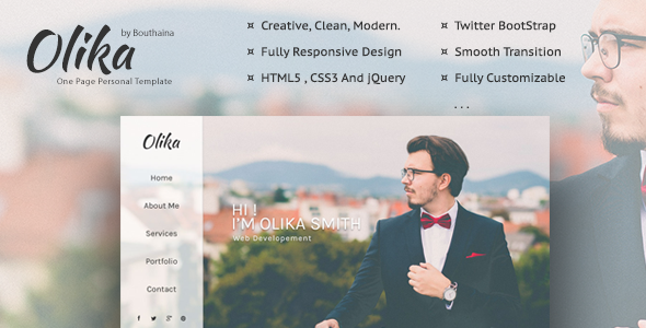 Olika - One Page Personal Template