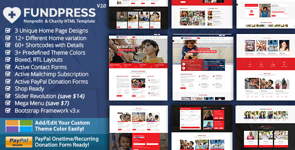 FundPress - Nonprofit Charity HTML Template