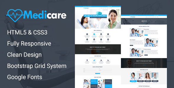 MediCare - Responsive Medical Health Template