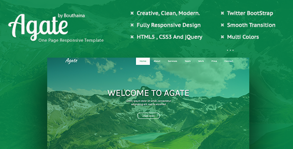 Agate - Multipurpose Responsive Template