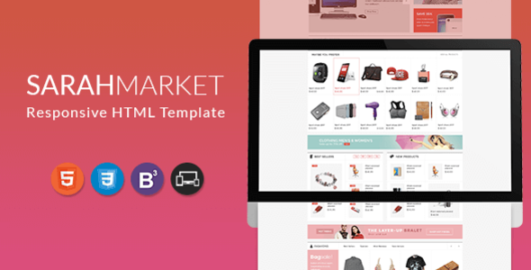 SarahMarket - Supermarket Responsive HTML Template