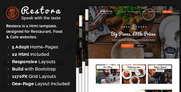 Restora - Responsive HTML Template